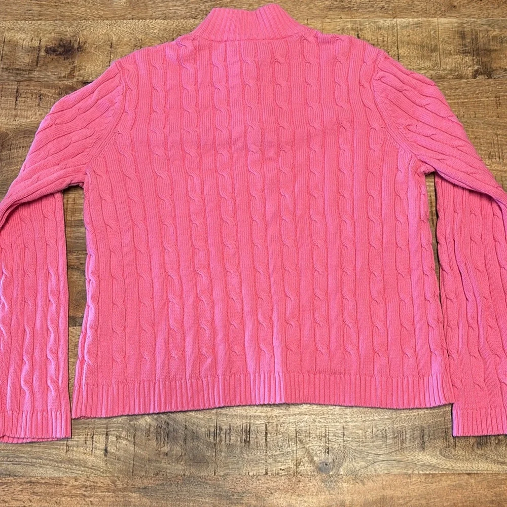 VTG Champs Sweater Women’s Pink Classic Preppy Cable Knit (9) - Picture 5 of 5